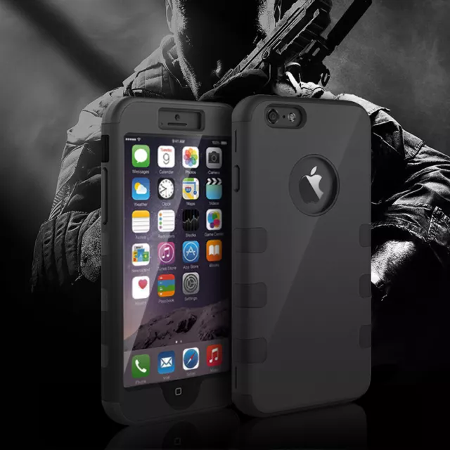 Armor Shockproof Rugged Hybrid Rubber Hard Cover 3 Layer Case For iPhone 6S Plus