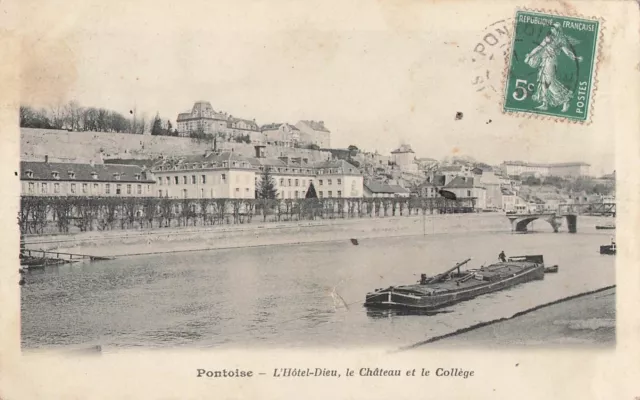 - CPA 95 - Pontoise, l'Hôtel-Dieu - le château et le collège 95117