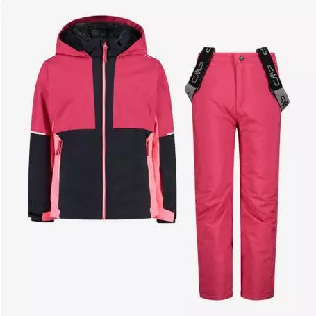 CMP Completo da Neve Bambina Giacca+Pantalone Girl Set, in Twill - U423 (Antraci