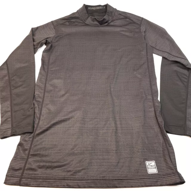 NIKE PRO COMBAT Shirt Mens Size XL Hyper Warm Black And Gray $28.00 ...