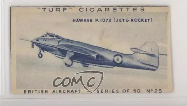 1953 Turf British Aircraft Tobacco Hawker P1072 (Jet & Rocket) #25 7ut