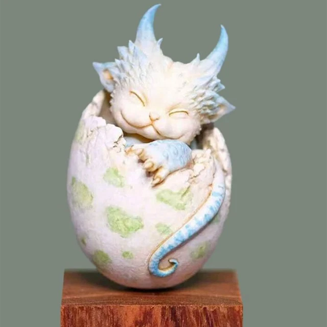 Molde de huevo de dragón silicona 3d dragones yeso fundición molde hágalo usted mismo resina artesanías