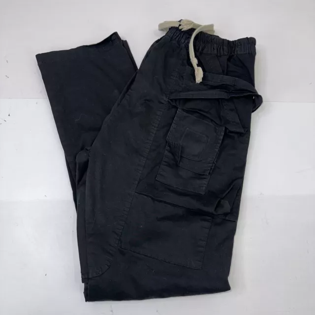 Rick Owens SS21 Phlegethon Tapered Cotton Creatch Cargo Pants Black