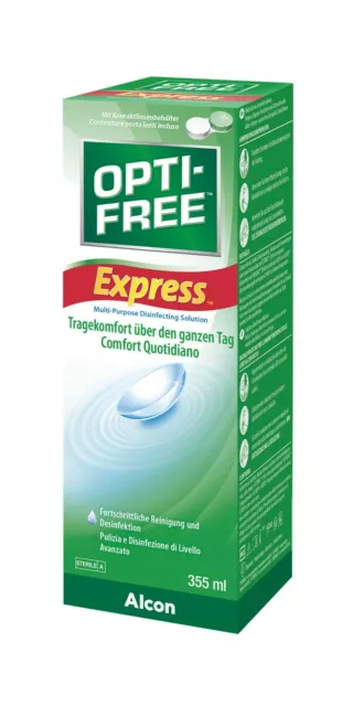 Solution Unique Opti-Free Express De 355 ML Porteurs de Lentilles