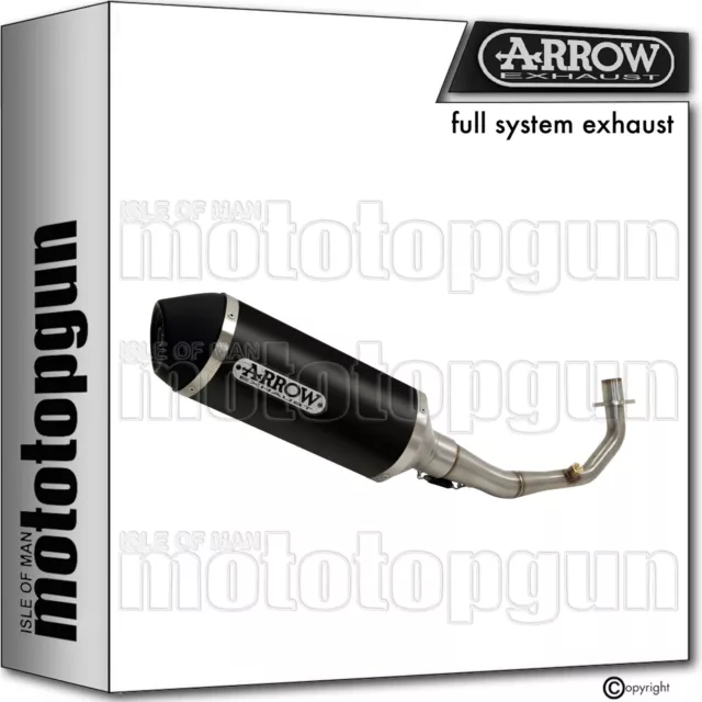 Arrow Full System Exhaust Ok Urban Black Aluminium Honda Sh 300 I 2016 16