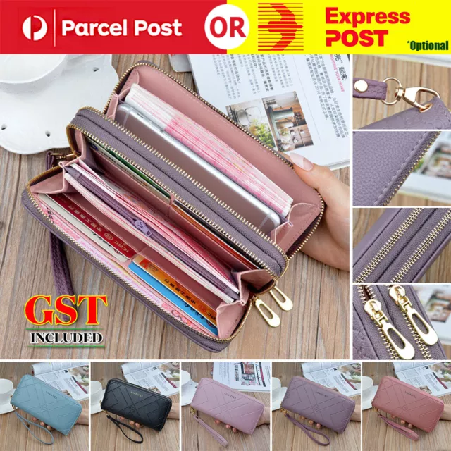 Women Fashion PU Leather Wallet Long Purse Card Phone Holder Case Clutch Handbag