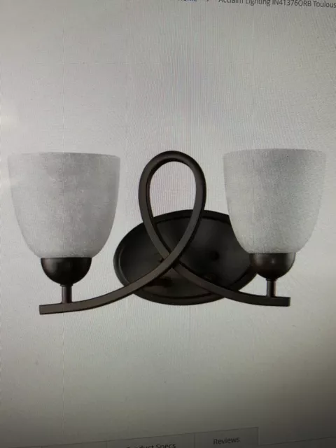 Acclaim Lighting Toulouse 2 luces modelo de luz de baño # IN41376ORB NUEVO caja abierta