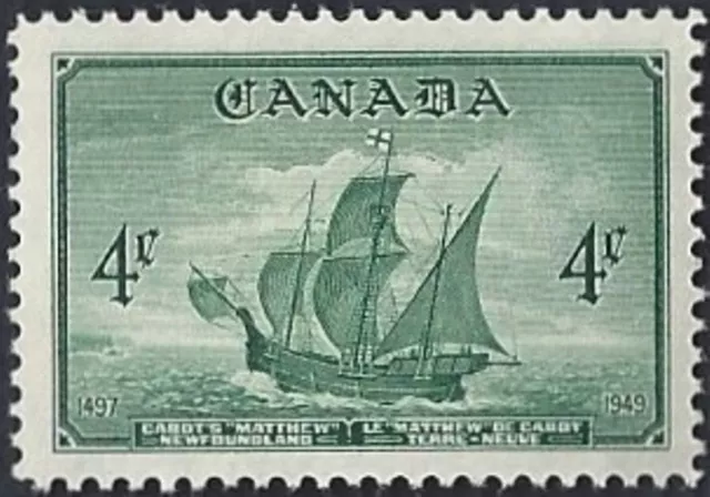 Canada  # 282  The Mathew Cabot's Ship    Brand New 1949 Pristine Original Gum