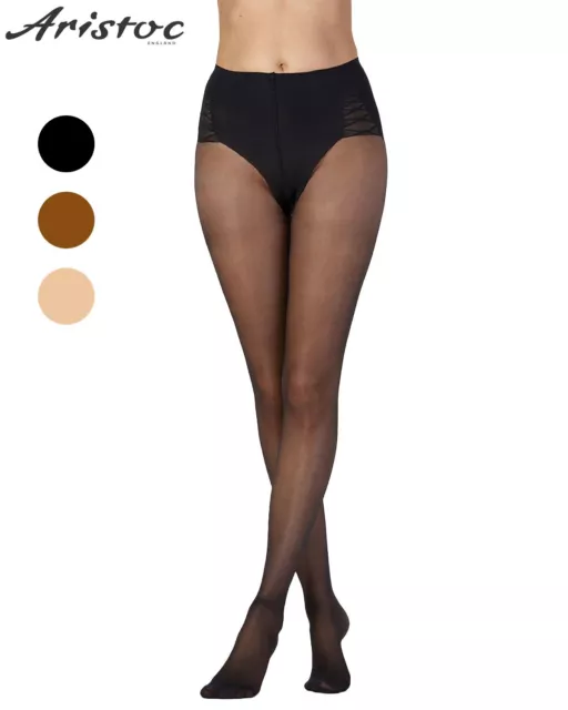 Aristoc Tummy Toner Tights 15 Denier Silk Finish Waist & Tummy Bodytoner Hosiery