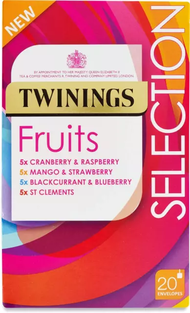 Twinings Fruit Selection, Mixed Set of 40 Tea Bags Multipack of 2 x 20 Tea Bags 2