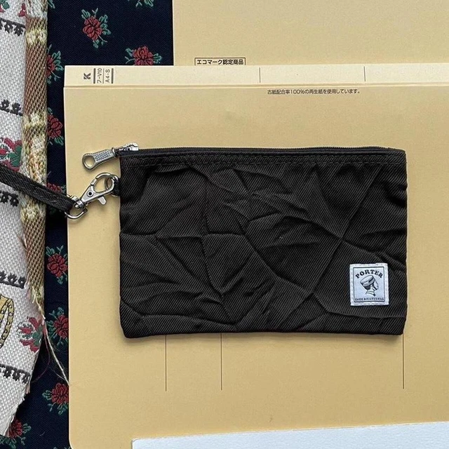 PORTER INTERNATIONAL BROWN Zip Wallet Purse Yoshida Japan £37.50