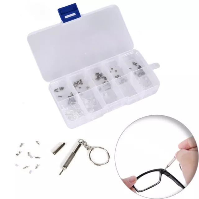 Tiny Screws Nut + Screwdriver Watch Eyeglass Glasses Repair Tool Set Kit