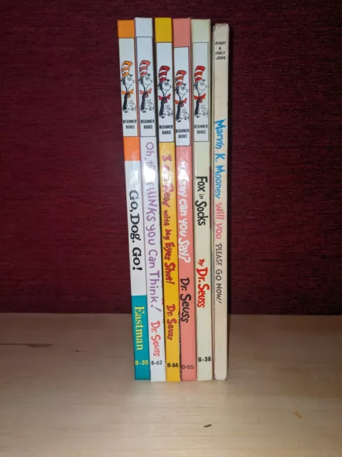 Dr. Seuss 6 Book Lot - Go Dog. Go! Oh, the THINKS you can Think! and more