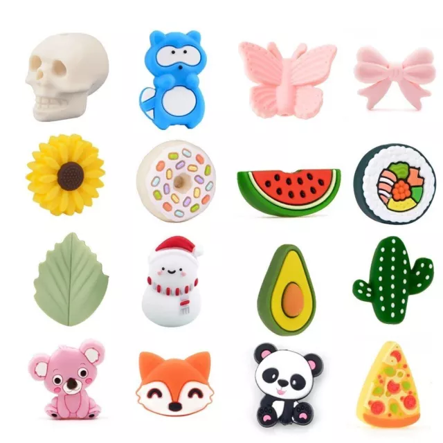Sunflower Silicone Beads Animal Cartoon Baby Food Grade Pacifier Chain Accessory