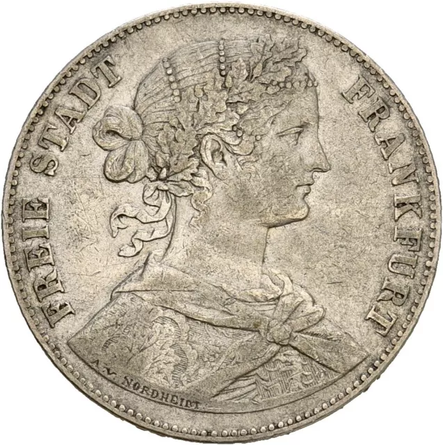 Künker: Frankfurt, 1 Taler 1860, Vereinstaler, Silber