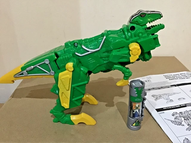 Power Ranger Raptor Ranger POWER RANGERS DINO Charge Green Raptor Zord +Num 4 Velociraptor Charger ...