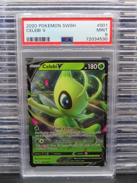 2020 Pokemon SWSH Celebi V 001/202 PSA 9