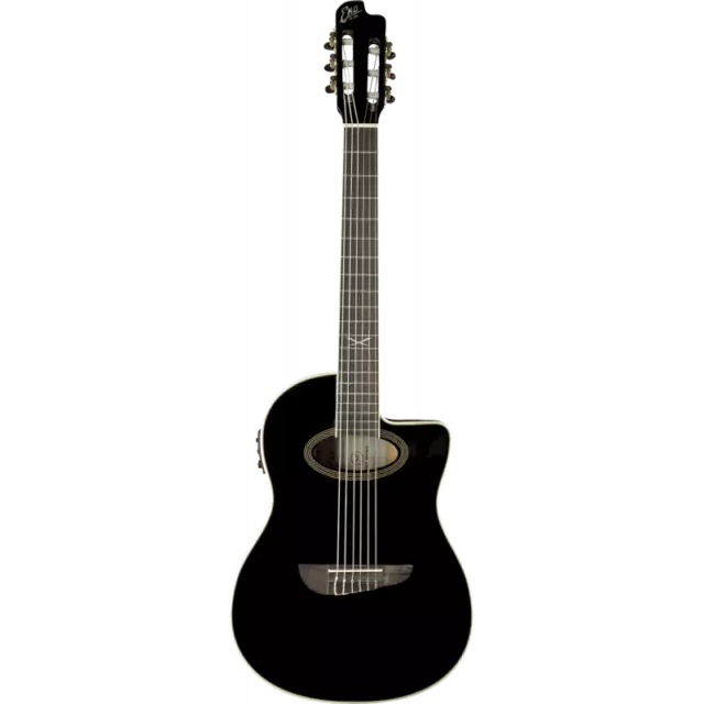 Eko NXT-N100CWE-BLK - Guitare acoustique Nylon cutaway électro See Through Blac