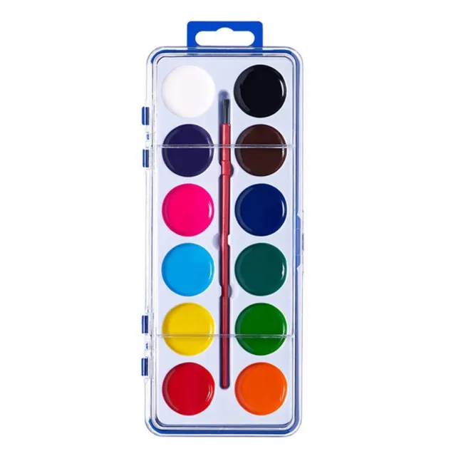 12 Farben 22,8*8,5 Cm Aquarellpalettenfarbe Set Pulvermalset Hohe Menge