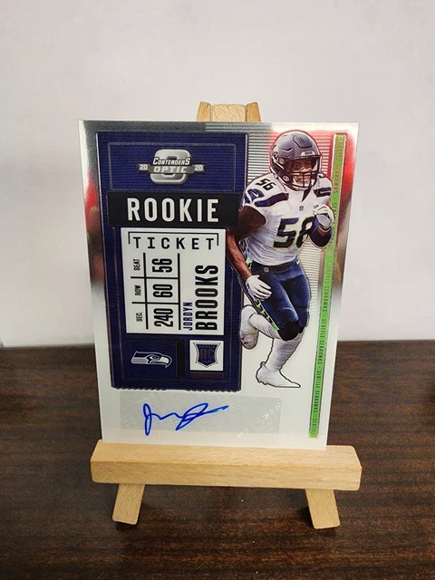 2020 Contenders Optic Jordyn Brooks Rookie Ticket Seahawks Auto Autograph #154