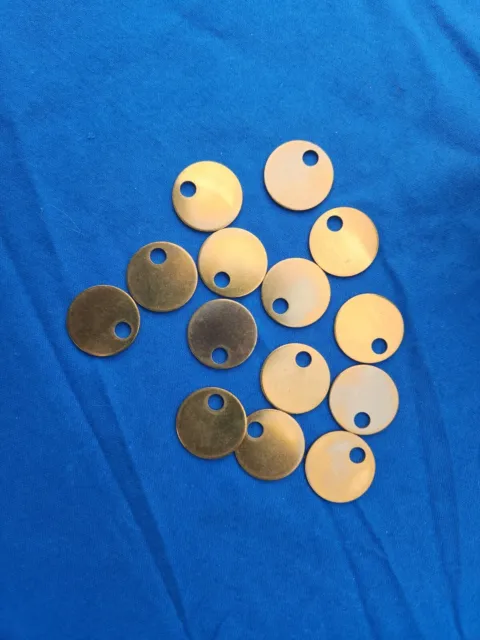 Lot of 76ea. Brass Round Plate 1"dia. Key Fob Blank  - new