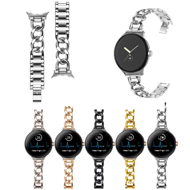 Für Google Pixel Watch Armband Metall Edelstahl Kette Armband Uhrenarmband Strap