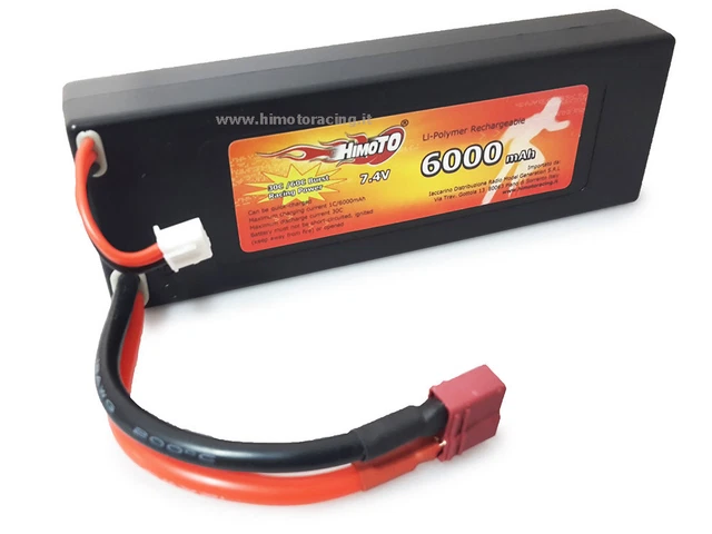 RECHARGEABLE LIPO BATTERY 7.4V 6000mAh 2S Cells Burst 60C Discharge 30C ...