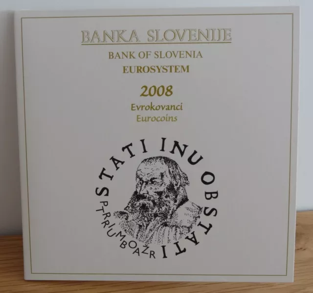 Eurocoins 2008 SLOVENIA, with 2 euro Primoz Trubar, 3 euro Presidency UE