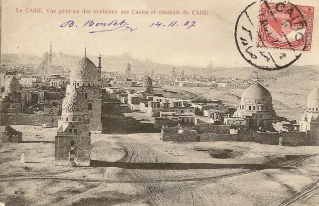 Carte Postale Egypte Le Caire Vue Generale Des Tombeaux Des Califes Et Citadelle