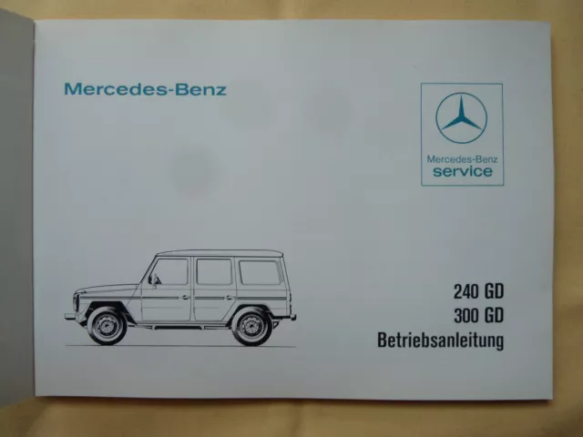 Betriebsanleitung Mercedes G-Modell 240 GD, 300 GD, 3/1983, wie neu 2