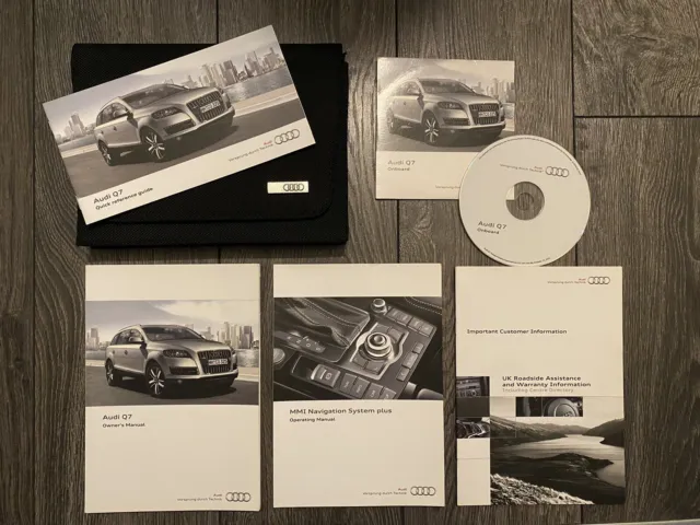 Audi Q7 Owners Manual User Handbook & Wallet Set 2010-2014 4L Facelift Tdi V6 V8