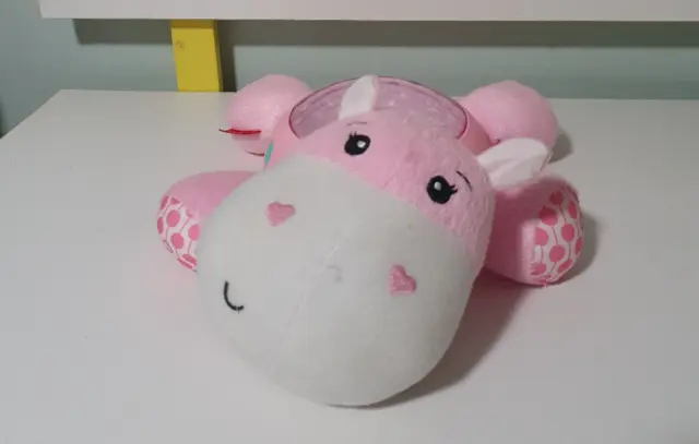 Fisher Price HIPPO PROJECTION SOOTHER PINK Plush Light 30 Minutes Music Sounds