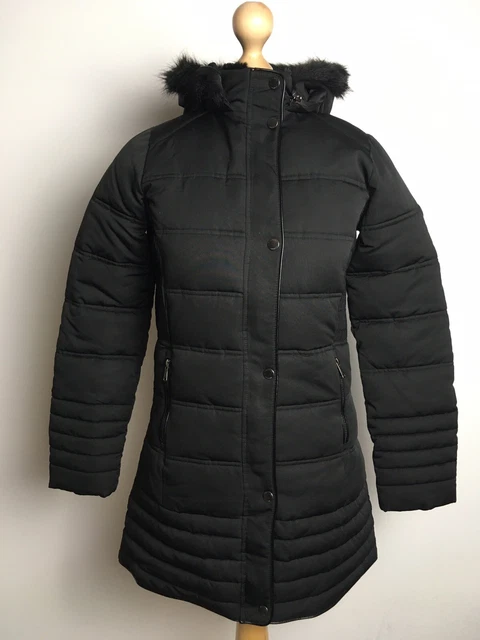 Firetrap Black Padded Puffer Fleece Lined Hooded Jacket Girl's 11-12 Yrs PTP 19"