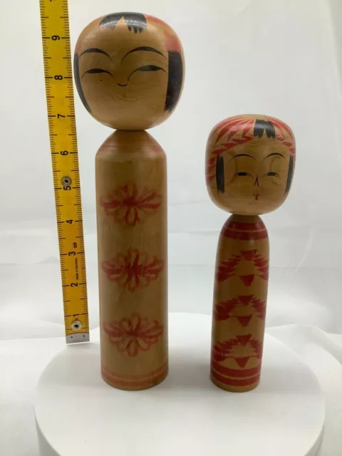japanese kokeshi old doll ２set vintage Naruko 24㎝9.44inch Togatta...