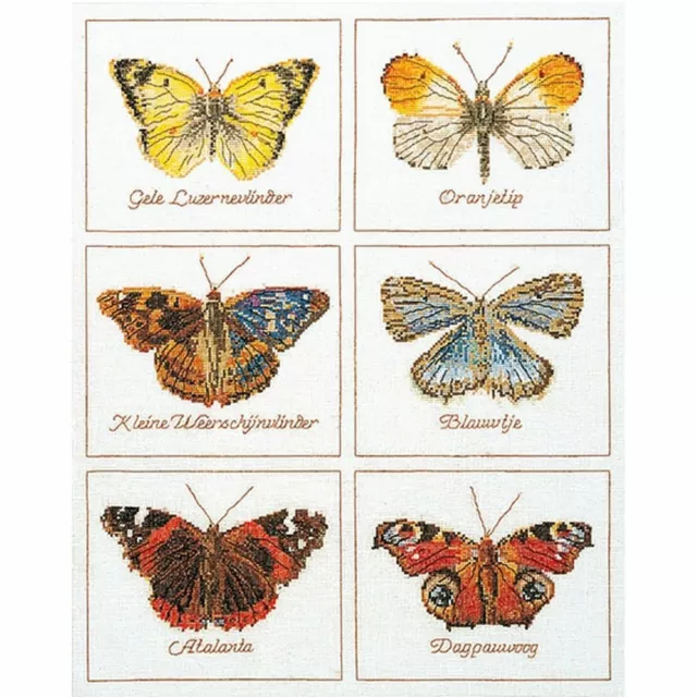 Cross-stitch kit Butterflies 2037 thea gouverneur Linen