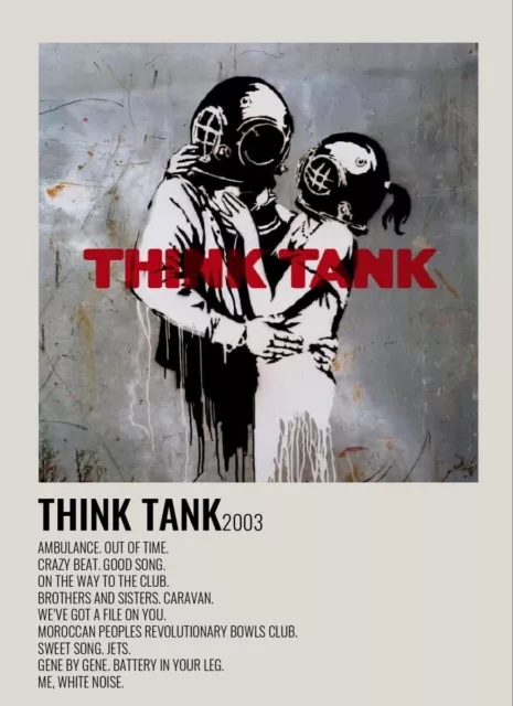 Blur Thinktank A4 Album Songlist Print CD Poster..