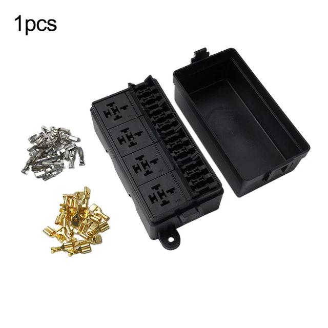 Support De Boîte à Fusibles 12 Voies Pour Voiture, Camping-car, Bateau - 12V, Max 100A, Entrée #4-6 AWG