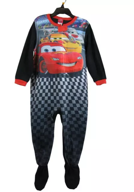 J08a Disney Cars Boy's Size 12M 18M 2T 3T 4T Fleece Pyjamas Sleepsuit