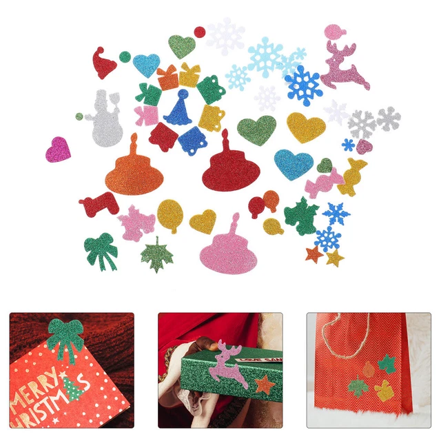 2 taschen glitter elch aufkleber weihnachten etiketten aufkleber