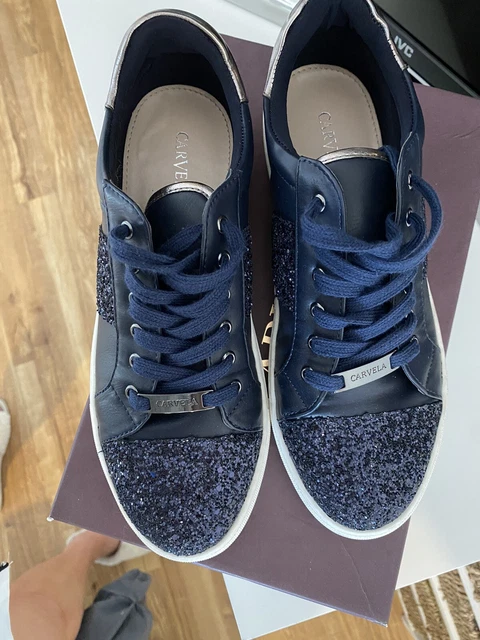 Carvela trainers best sale navy