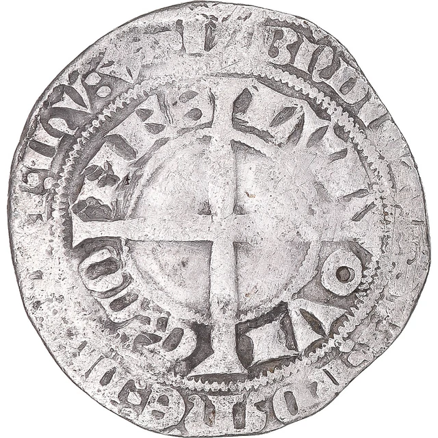 [#342298] Coin, France, Flanders, Louis II de Mâle, Gros, 1346-1384, VF, Sil, ve