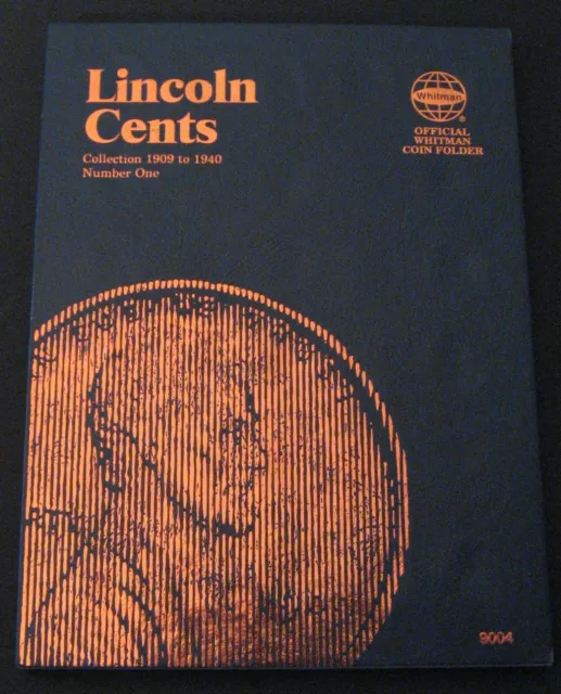 Whitman Lincoln Cent Penny Coin Folder Number One Album Book 1909 - 1940 NEW