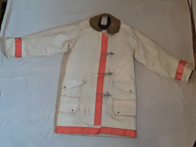 FYREPEL Firefighter Jacket w/Padded Insert White & Orange Model A220-40 WPR