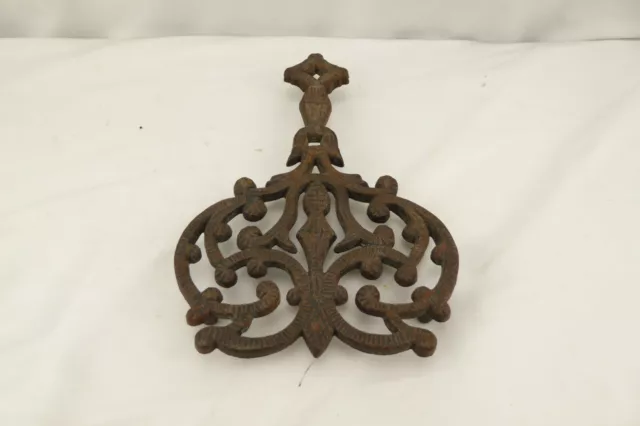 Antique Wilton Cast Iron Trivet PA Estate Find Ornate Dutch Design
