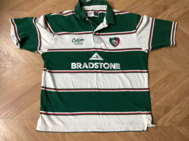 Leicester Tigers 2007 Cotton Traders Rugby Shirt Jersey Size L? Bradstone