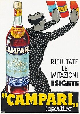 Targa Vintage "1935 Bitter Campari" Pubblicita', Advertising, Poster, Aperitivo