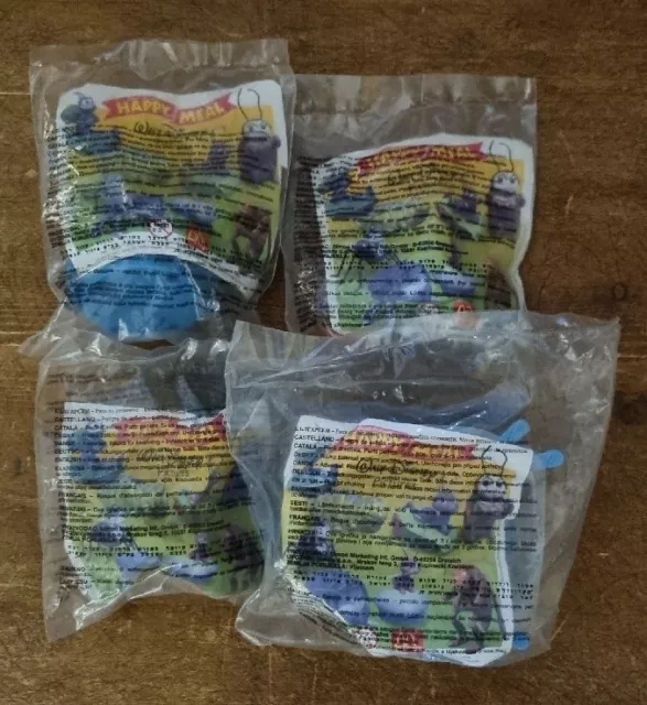 Mcdonalds Happy Meal Toys A Bugs Life Disney Pixar Movie X4 Sealed Figures