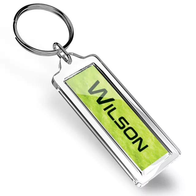 Wilson Name Yellow Tennis Ball Keyring   #136483