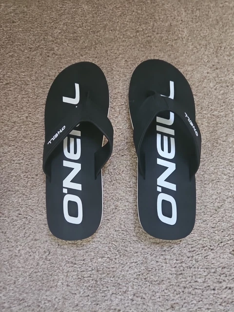 O'Neill flip flops  Black With Black Edging Size 9