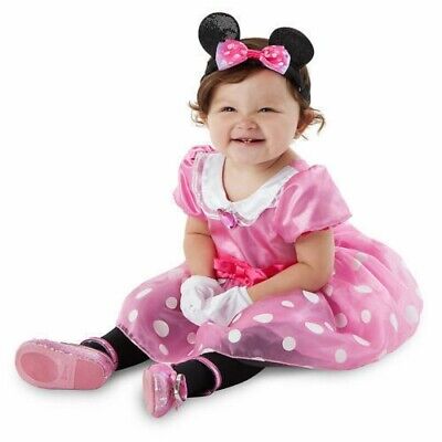 Disney Store Minnie Mouse Baby Costume Dress  size 12-18 M